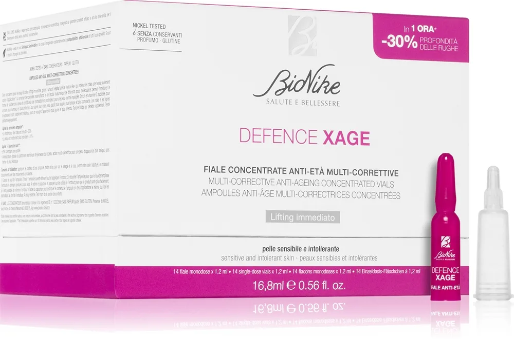 BioNike Defence Xage Ansiktsserum i kapslar med effekt mot rynkor 14x1,2 ml