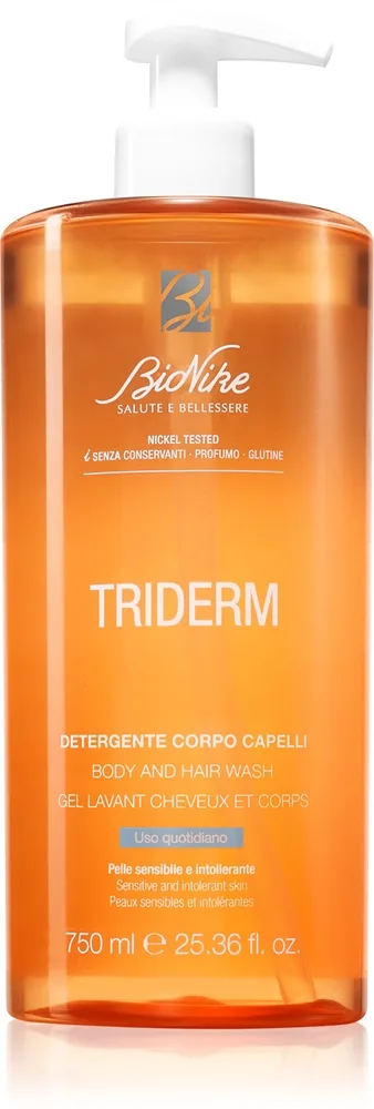 BioNike Triderm suihkugeeli ja shampoo 2in1 päivittäiseen käyttöön 750 ml