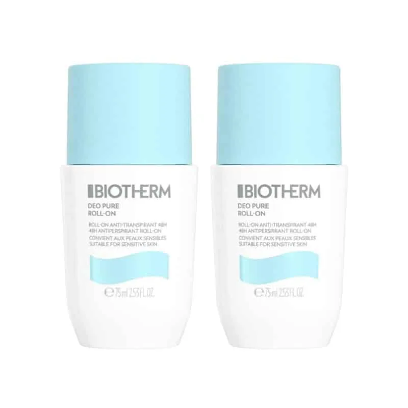 2-pack Biotherm Deo Pure Antiperspirant Roll-On 75ml