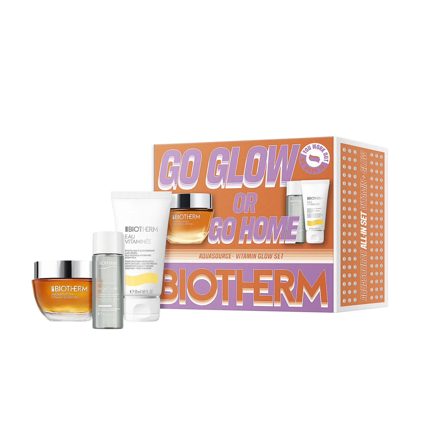 BIOTHERM Aquasource+ Vitamin Glow Gel Routine 50 ml Set Kasvojenhoitosetti