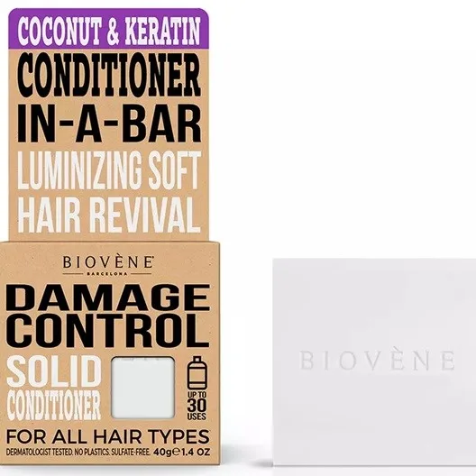 Biovène Damage Control Coconut & Keratin Solid Conditioner Bar