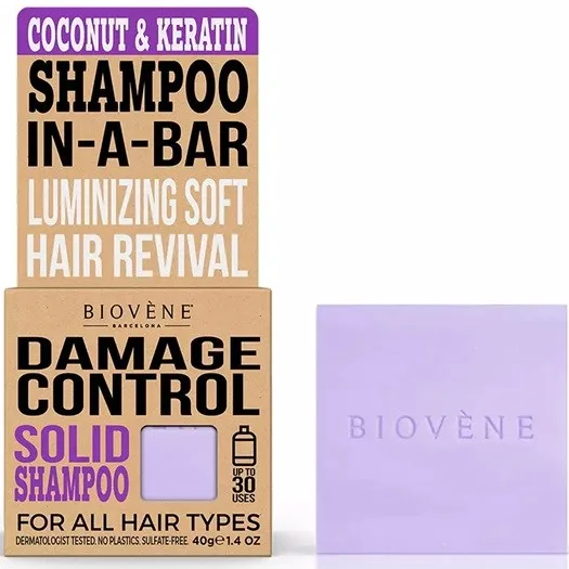 Biovène Damage Control Coconut & Keratin Solid Shampoo Bar