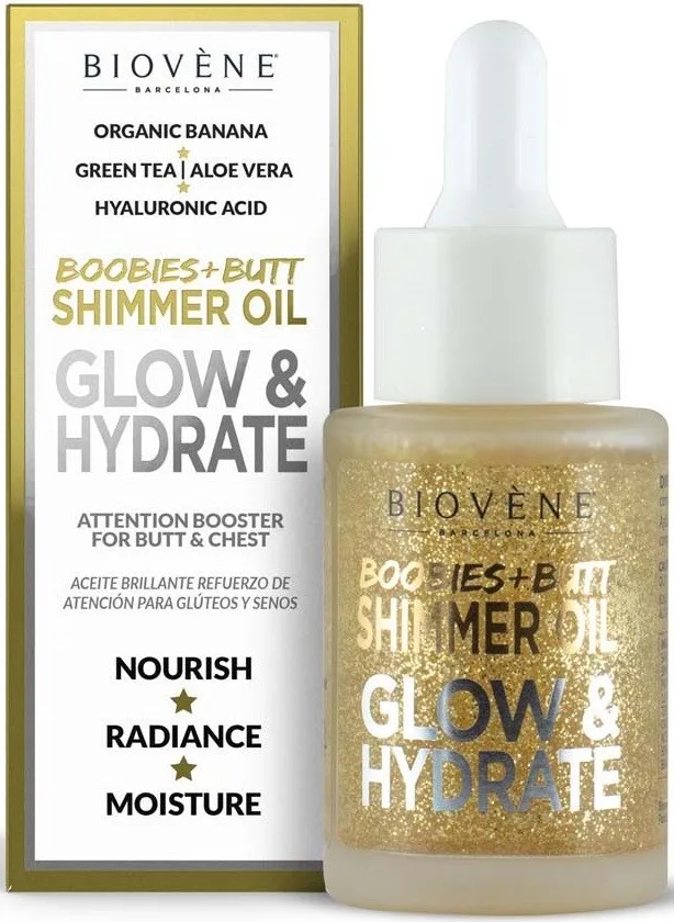 Biovene - Glow & Hydrate Shimmer Oil for Boobies & Butt - 30 ml