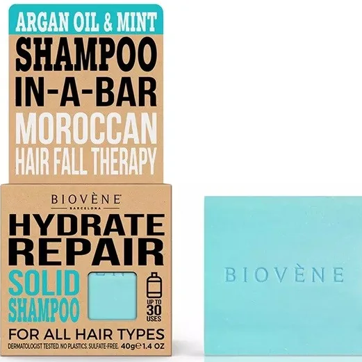 Biovène Hydrate Repair Argan Oil & Mint Solid Shampoo Bar