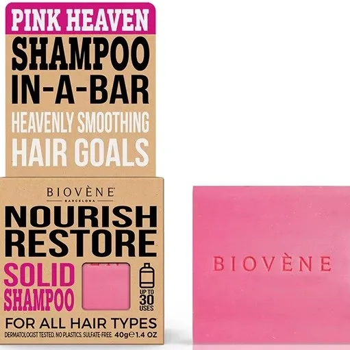 Biovène Nourish Restore Pink Heaven Solid Shampoo Bar