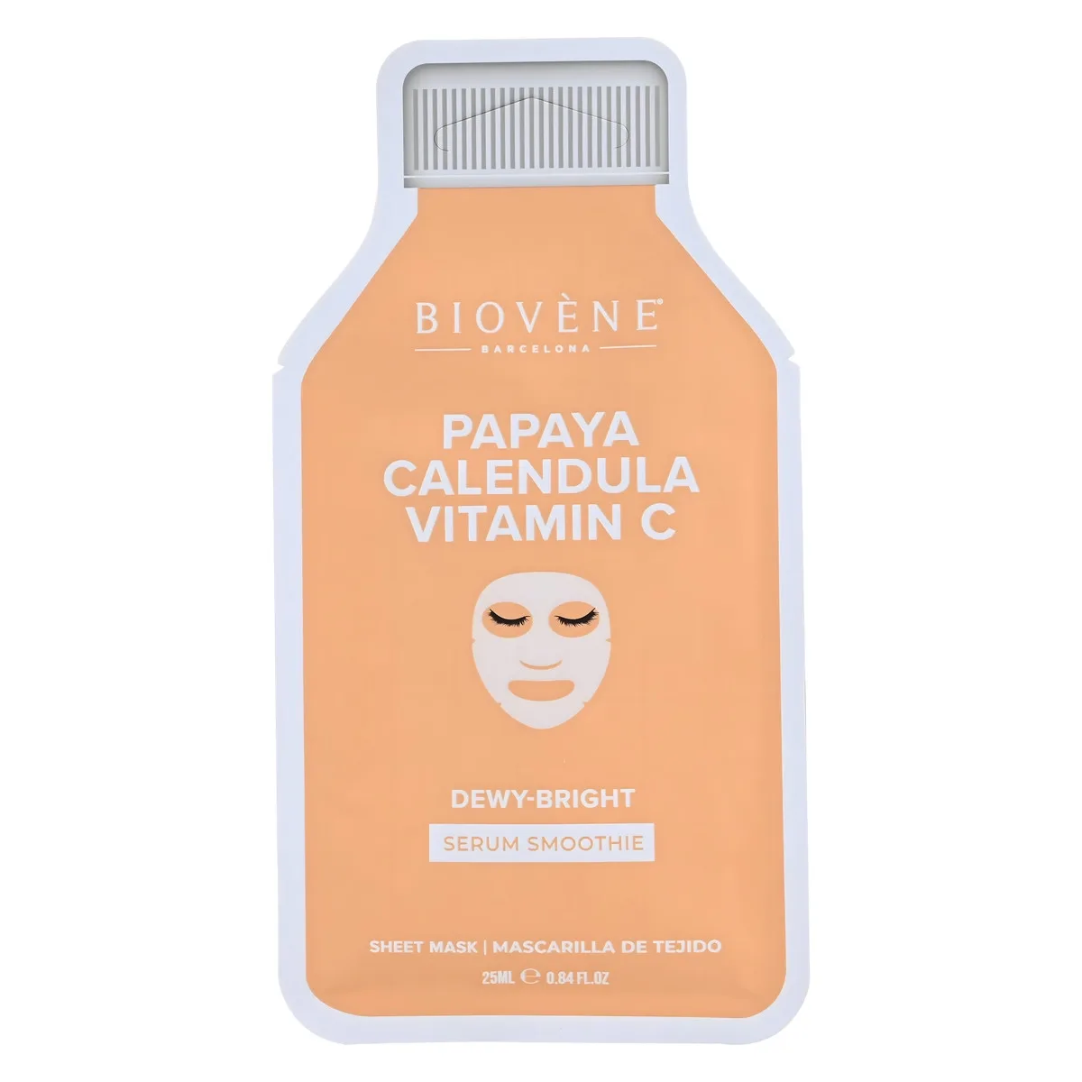 Biovène Papaya Vitamin C Dewy-Bright Smoothie Serum Sheet Mask 1p