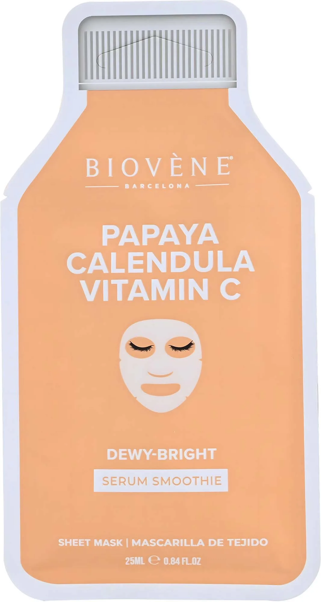 Biovène Papaya Vitamin C Dewy-Bright Smoothie Serum Sheet Mask 1p
