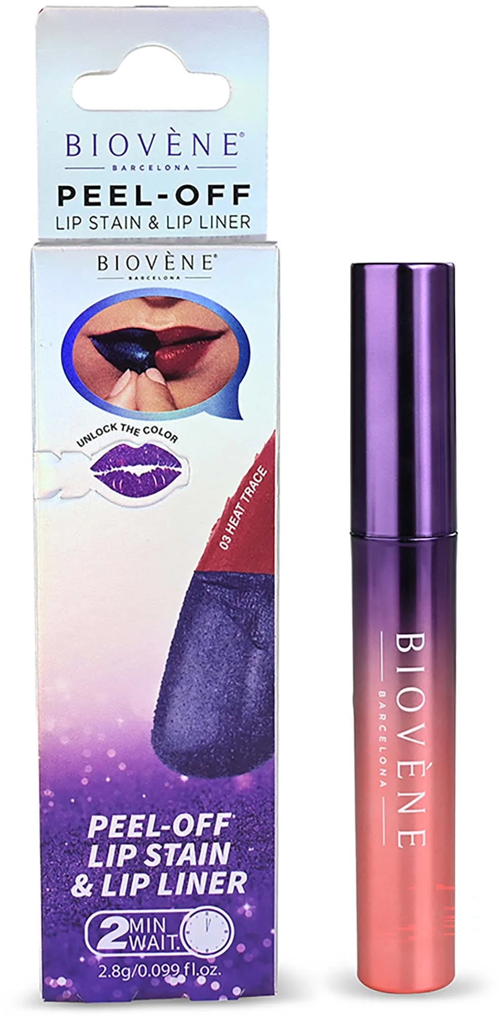 Biovène PEEL-OFF PERFECT REVEAL LIP STAIN & LINER IN ONE Heat Trace Stay-Perfect All Day