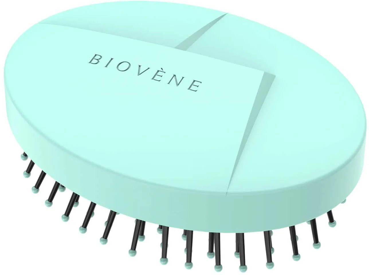 Biovène The conscious Compact Detangling Brush, Mint Green Biodegradable Wet & Dry Brush