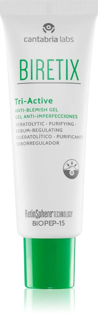 Biretix Treat Tri Active Gel Akne-gel för topisk applicering För att reglera talg 50 ml