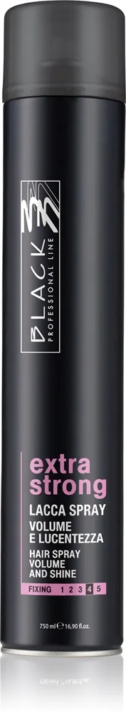 Black Professional Line Lacca Black Extra Strong Hair Spray Hårspray – stark stadga För volym och glans 750 ml