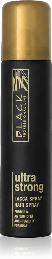 Black Professional Line Lacca Black Ultra Strong Hair Spray Ekstrastærk fikserende hårspray til volumen og glans 75 ml