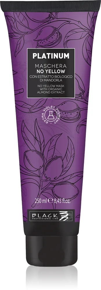 Black Professional Line Platinum No Yellow Hårmask för neutralisering av gula toner 250 ml