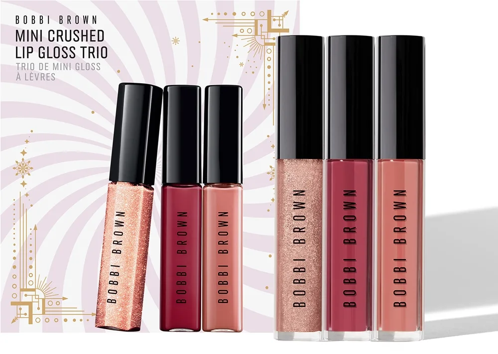 Bobbi Brown Holiday Mini Crushed Oil-Infused Gloss Trio Återfuktande läppglans presentset