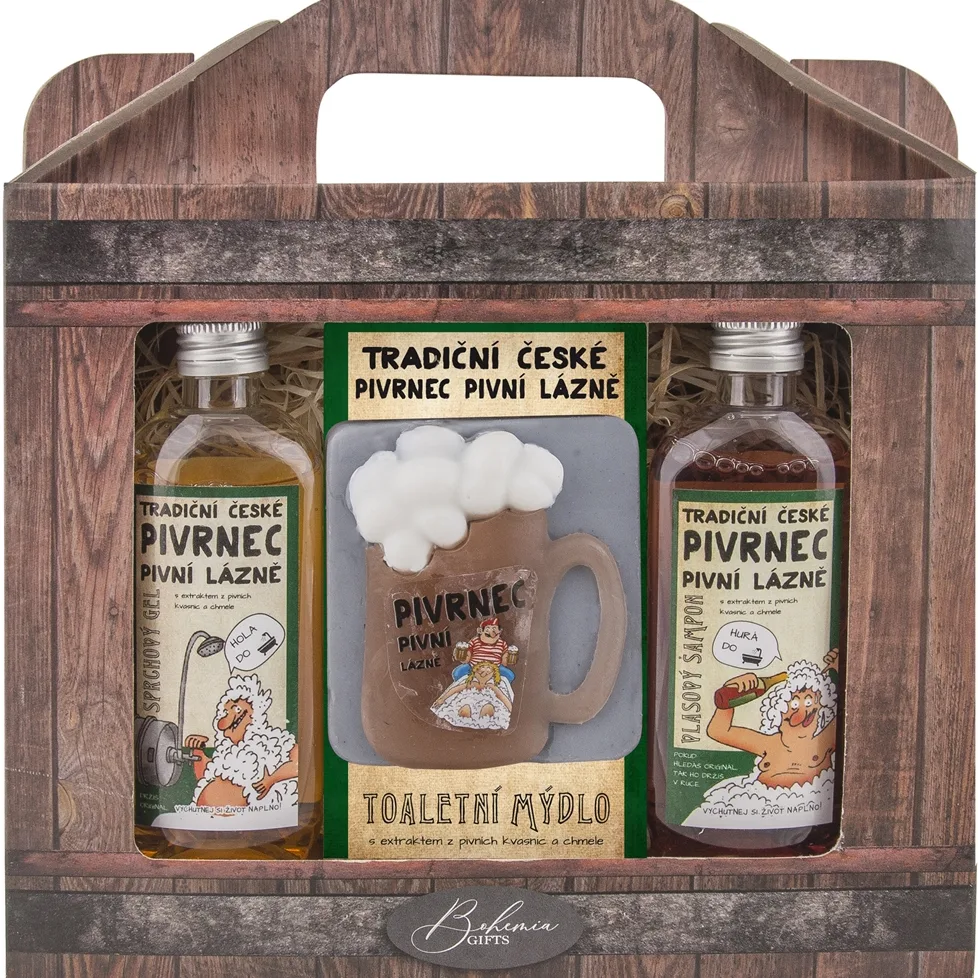 Bohemia Gifts & Cosmetics Beer Set för kropp och hår för män
