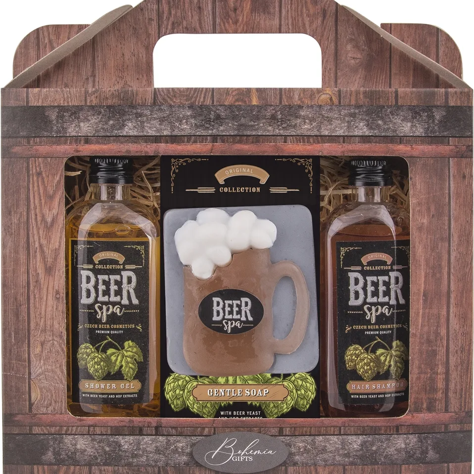 Bohemia Gifts & Cosmetics Beer Spa Presentförpackning för kropp och hår för män