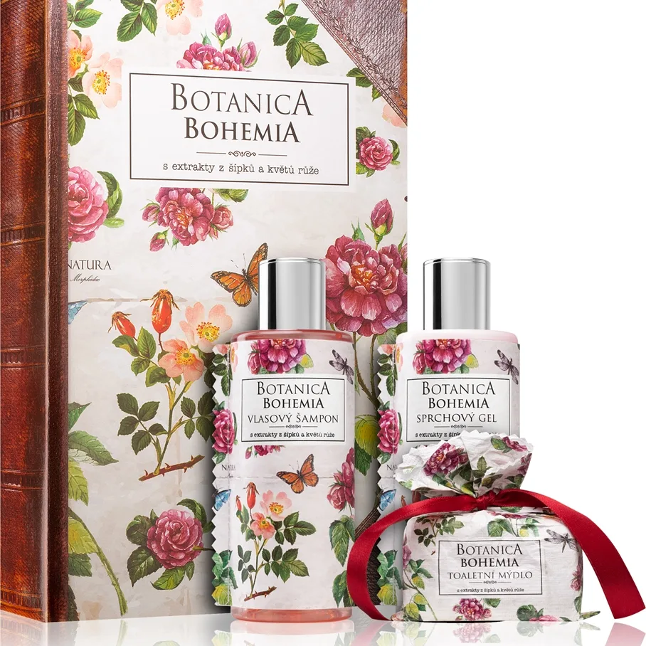 Bohemia Gifts & Cosmetics Botanica Rose lahjasetti sisältää ruusunmarjauutetta naisille