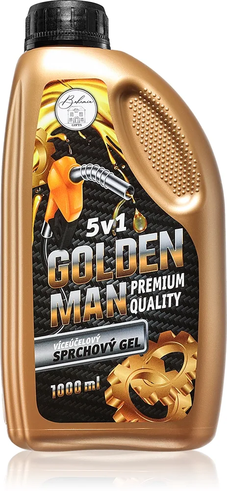 Bohemia Gifts Industrial Golden Man Kroppstvätt för män 5-i-1 1000 ml