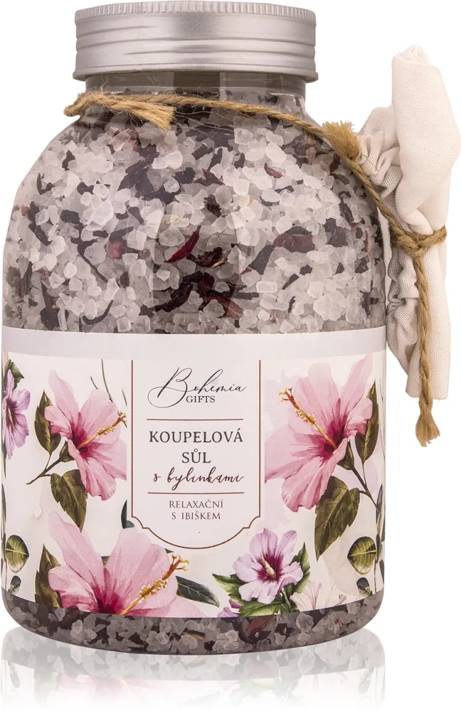 Bohemia Gifts Bohemia Natur Avslappnande badsalt Med hibiskus 1200 g