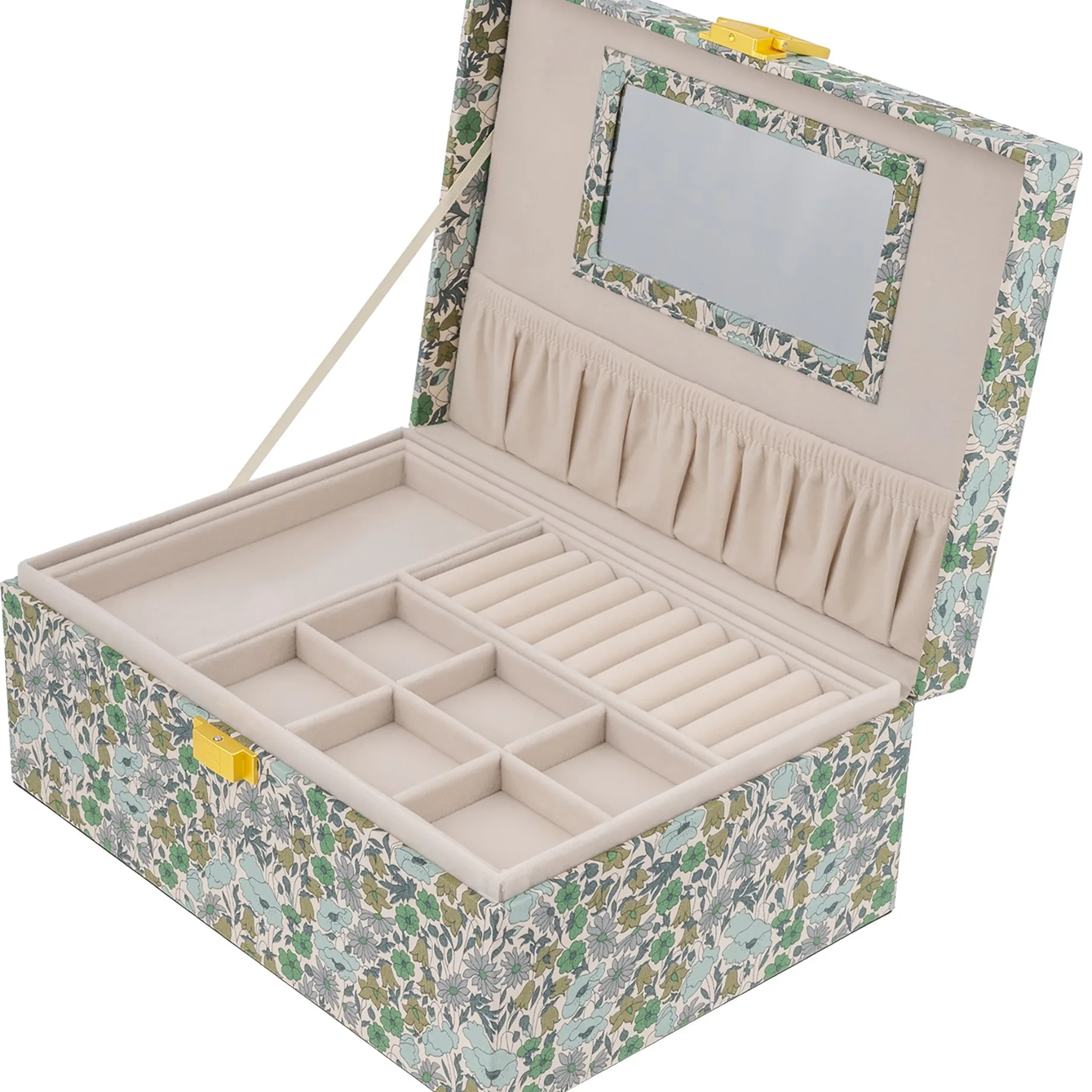 Bon Dep Jewelry box square mw Liberty Poppy and Daisy