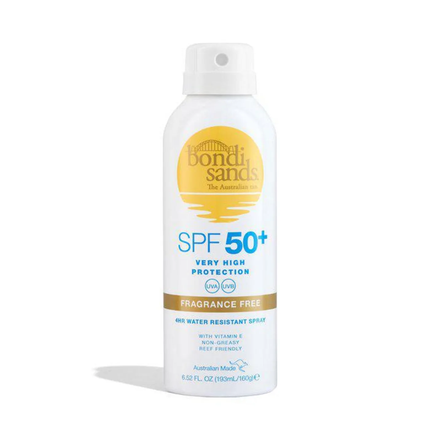 Bondi Sands SPF 50+ Fragrance Free Beskyttende solcreme på spray SPF 50+ 160 g