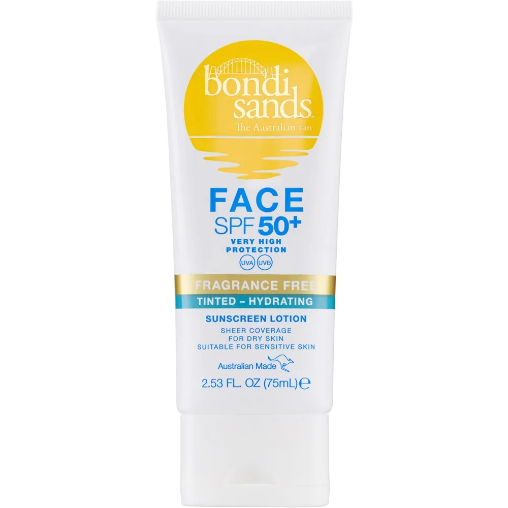 Bondi Sands SPF 50+ Hydrating Tinted Face Lotion Fragrance Free Solskydd