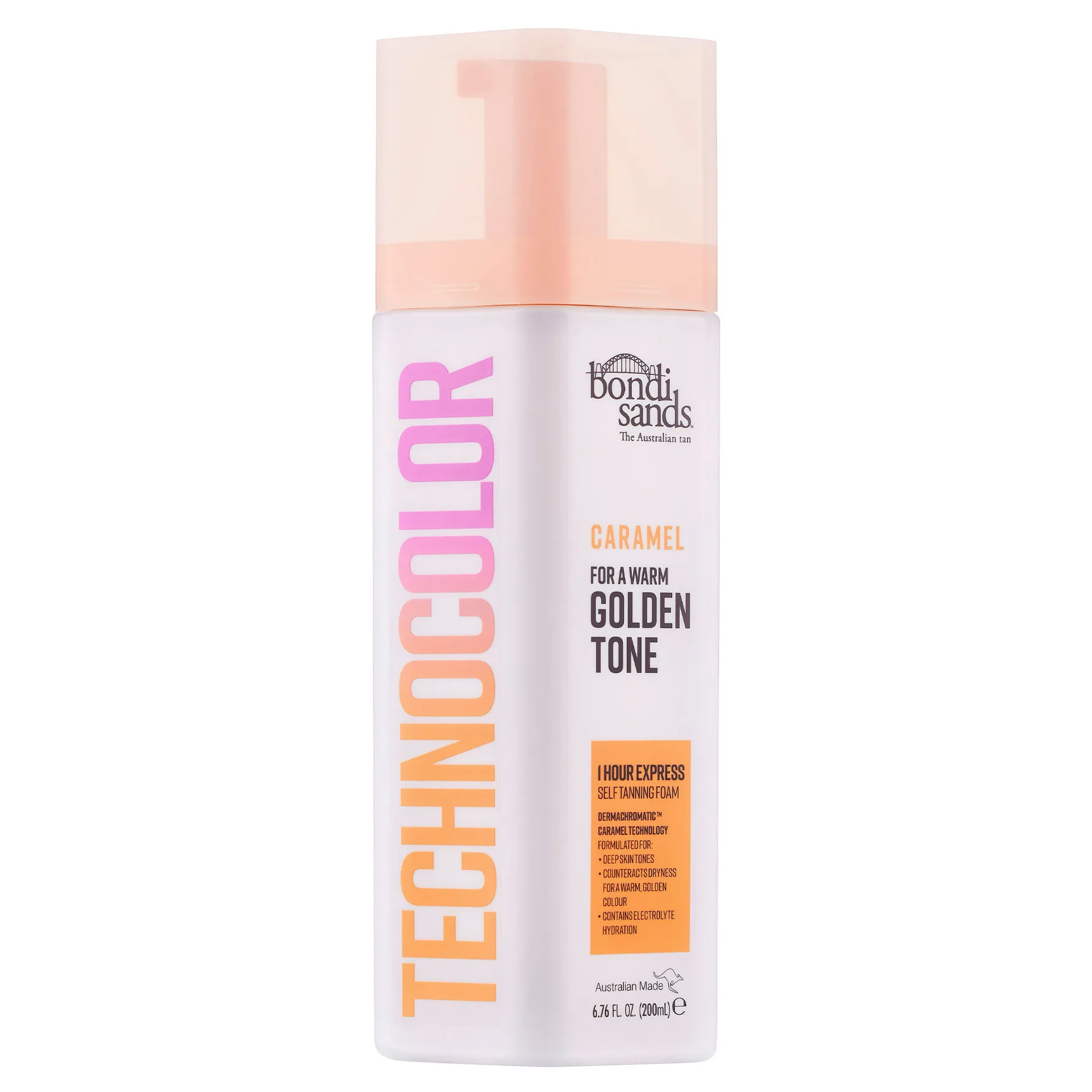 Bondi Sands Technocolor Caramel itseruskettava vaahto sävy Warm Hydrated Glow 200 ml