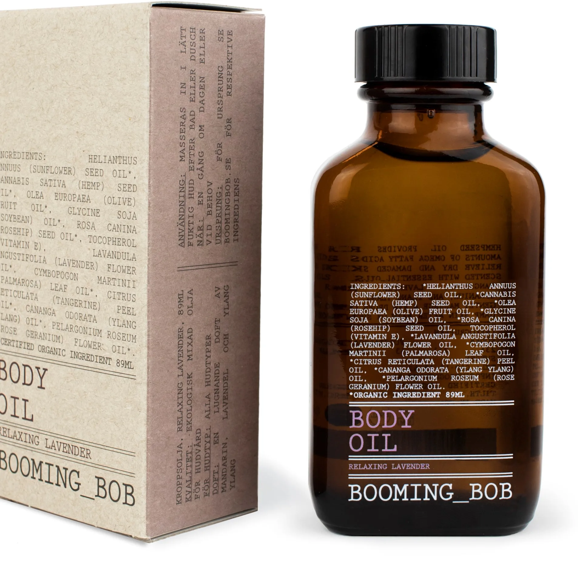 Booming Bob Body Oil Relaxing Lavender & Nourishing Hemp 89 ml