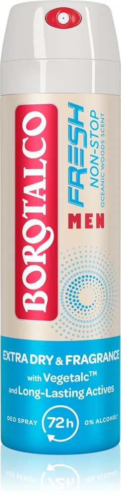 Borotalco Non-Stop Fresh MEN Deodorantspray för män doft Oceanic Woods 150 ml