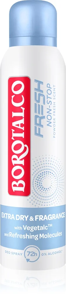 Borotalco Non-Stop Fresh Powder Fresh Deodorantspray 72 tim 150 ml