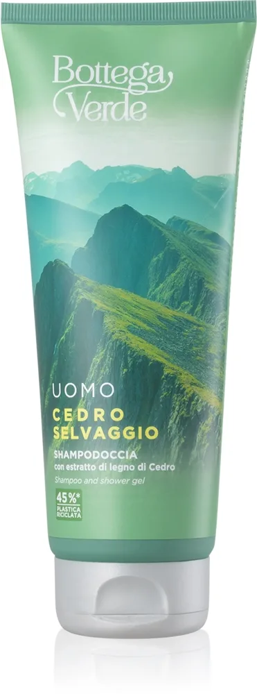 Bottega Verde Cedro Selvaggio suihkugeeli ja shampoo 2in1 200 ml