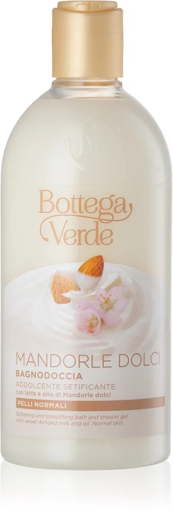 Bottega Verde Mandorle Del Mediterraneo suihku- ja kylpygeeli sisältää manteliöljyä 400 ml