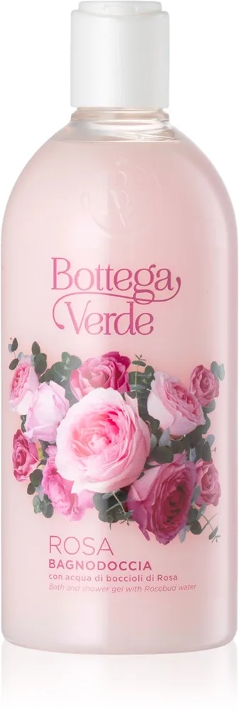 Bottega Verde Rosa hoitava suihkuvaahto sisältää ruusuvettä 400 ml