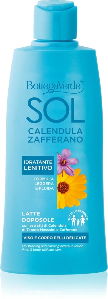 Bottega Verde Sol Calendula & Zafferano after sun -maito vartalolle ja kasvoille 200 ml