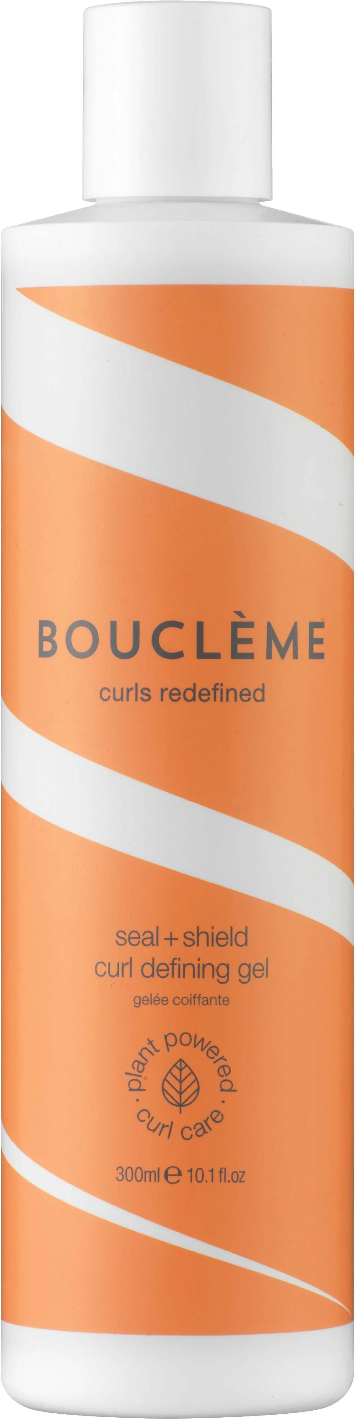 Bouclème Seal + Shield Curl Defining Gel kiinteyttävä muotoilugeeli luonnonkiharille hiuksille pörröisyyden ehkäisyyn 300 ml