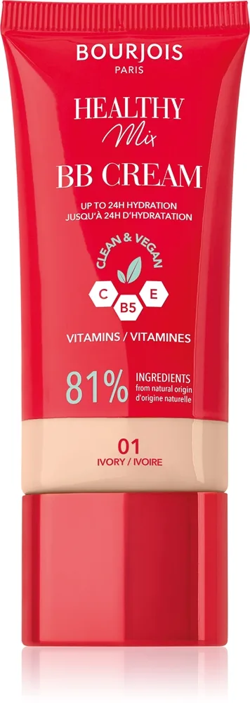 Bourjois Healthy Mix Clean & Vegan BB Cream BB creme Skygge 01 Ivory 30 ml