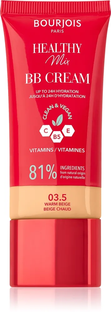 Bourjois Healthy Mix Clean & Vegan BB Cream BB creme Skygge 3,5 Warm Beige 30 ml