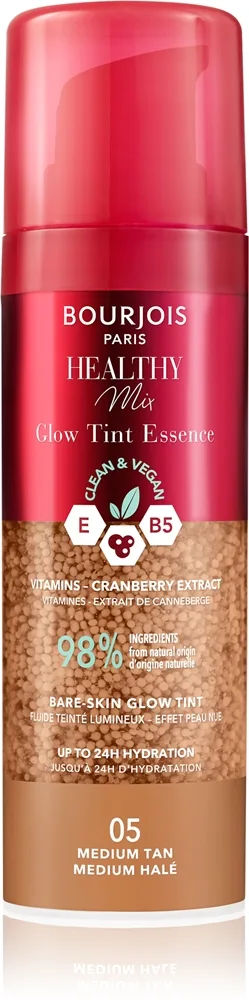 Bourjois Healthy Mix Glow Tint Essence Återfuktande essens Skugga Medium Tan 30 ml