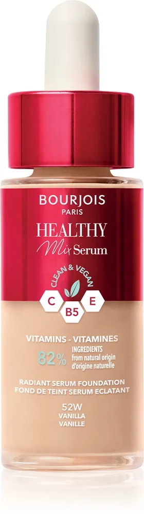 Bourjois Healthy Mix kevyt meikkivoide luonnolliseen ilmeeseen sävy 52W Vanilla 30 ml