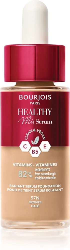 Bourjois Healthy Mix kevyt meikkivoide luonnolliseen ilmeeseen sävy 57N Bronze 30 ml