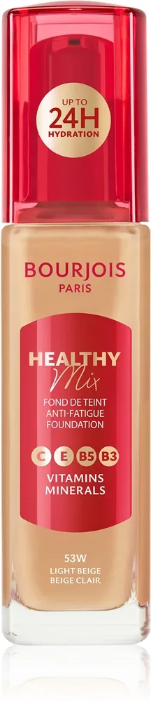 Bourjois Healthy Mix kirkastava ja kosteuttava meikkivoide 24h sävy 53W Light Beige 30 ml