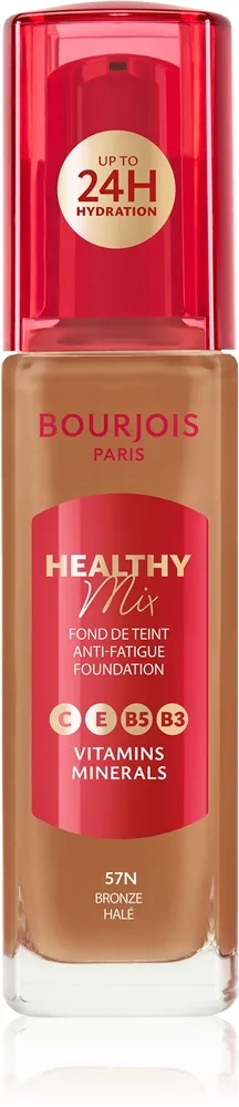 Bourjois Healthy Mix kirkastava ja kosteuttava meikkivoide 24h sävy 57N Bronze 30 ml