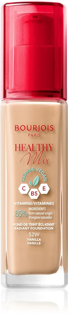 Bourjois Healthy Mix kirkastava ja kosteuttava meikkivoide 24h sävy 58W Caramel 30 ml