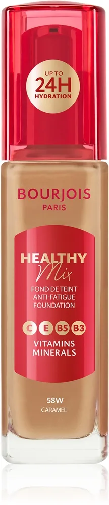 Bourjois Healthy Mix kirkastava ja kosteuttava meikkivoide 24h sävy 58W Caramel 30 ml