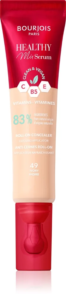 Bourjois Healthy Mix Serum Fugtgivende concealer til ansigt og øjenområde Skygge 49 Ivory 11 ml