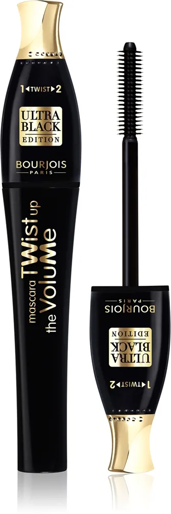 Bourjois Twist Up The Volume Volumengivende mascara Med 2-i-1 børste Skygge Ultra Black 8 ml
