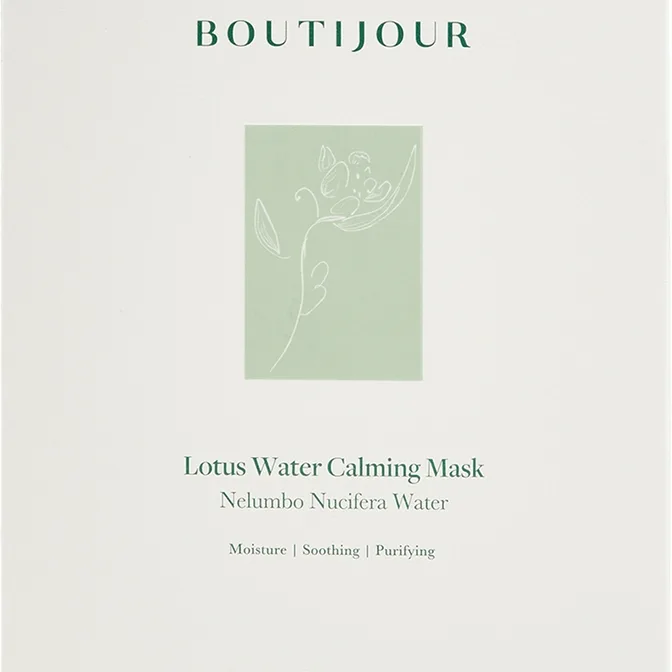 BOUTIJOUR Lotus Water Calming Mask Lindrande arkmask för ansiktet med närande och återfuktande effekt 5x33 g