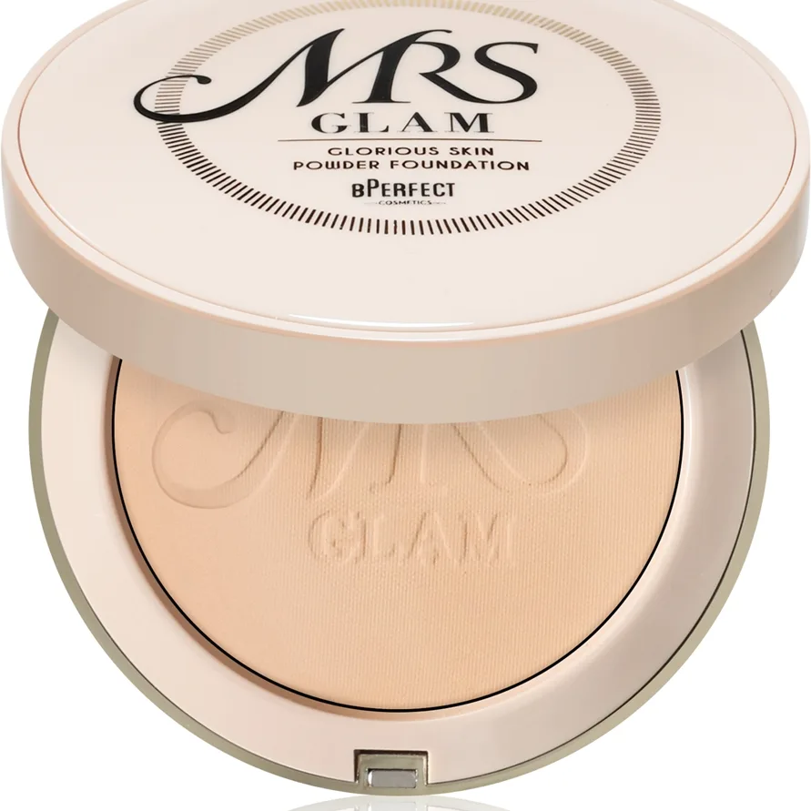 BPerfect Mrs Glam Glorious Skin Kompakt pudder til et mat udseende Skygge 02 Light Gold 70 g