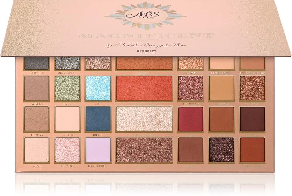 BPerfect Mrs Glam Magnificent Palette monikäyttöinen kasvopaletti kasvoille ja silmiin 48 g