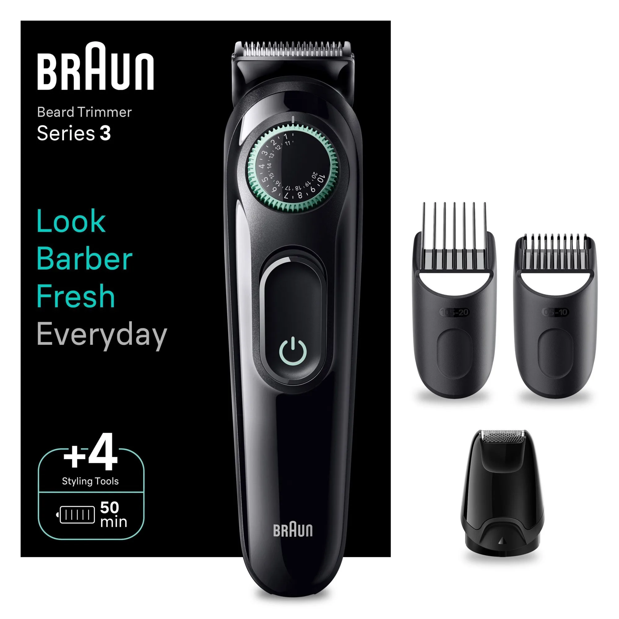 Braun Beard Trimmer Series 3 BT3421 Trimmer For Men With 58